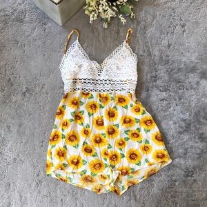 SHEIN Sunflower Romper